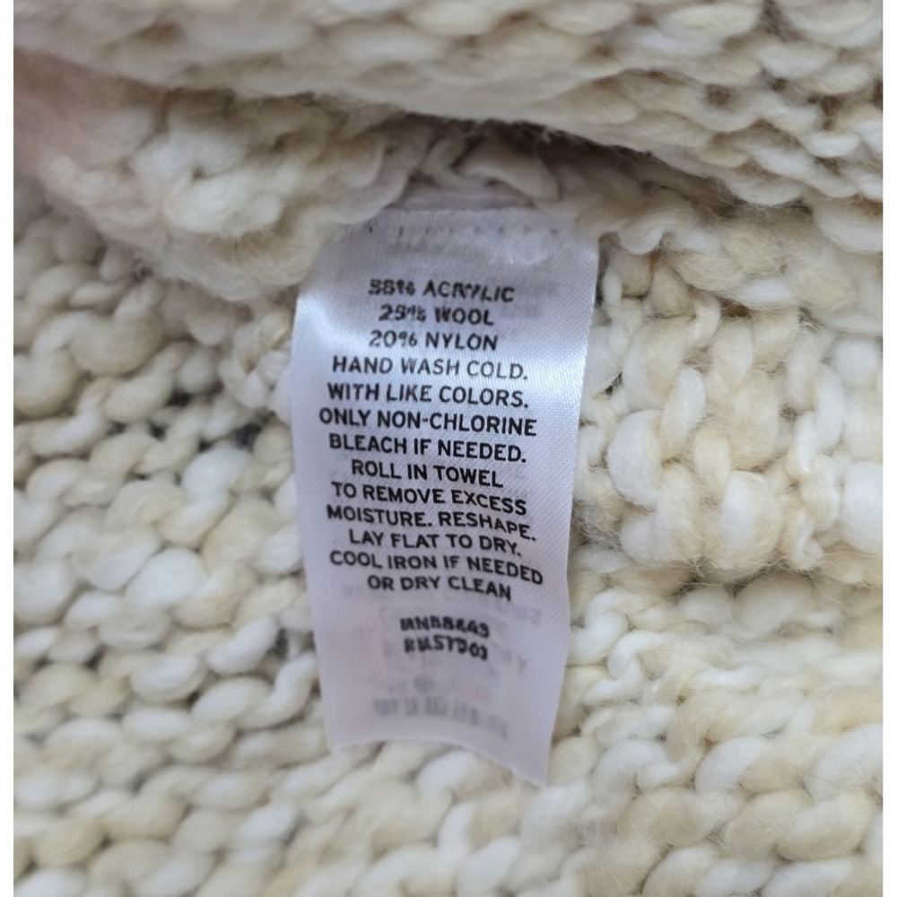 Treasure & Bond Womens Ivory Marled Wool Blend Turtleneck Sweater Small NWT - Picture 7 of 8